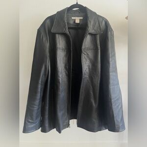 Men’s Perry Ellis 100% Lamb Leather Jacket - Size XL